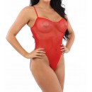 Classified Red Fishnet Body
